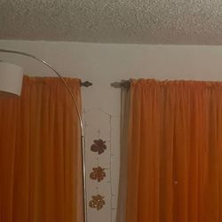  Orange  Curtains 60” X 84’’