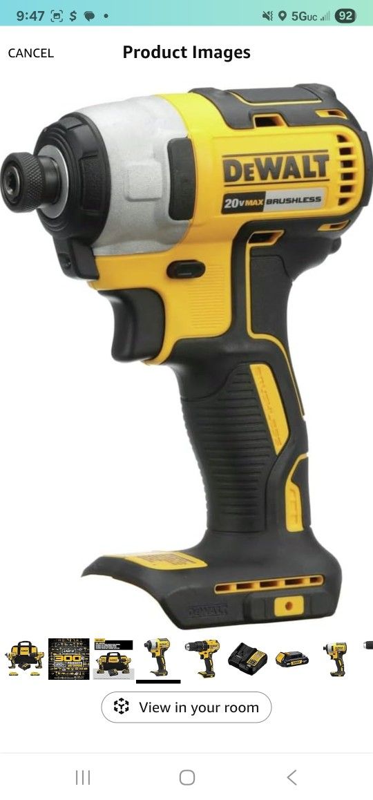 DEWALT ATOMIC 20V MAX* Impact Driver, Cordless, Compact, 1/4-Inch Comes With A Brand New Battery
