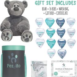 Pezzito Milestone Infant Companion Teddy Bear Gift Set