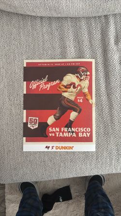 Tampa Bay Bucs Vs 49ers 2025 Dunkin Poster