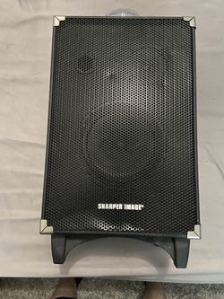 karaoke Machine Sharper Image Model SB 1030 Wireless Speaker with Party Light and Mics