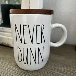 Rae Dunn NEVER DUNN Coffee Mug