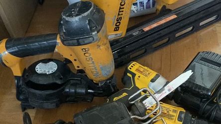 . Impact NRoofing Gun ,Drill, Flash Light ,Reciprocating saw May Trade