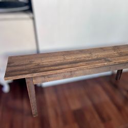 Antique Rustic Wood Bench 47” Farmhouse Primitive Entryway