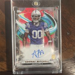 Send Offers Cash Or Trade! Adonai Mitchell Topps Inception Rookie Autograph /75