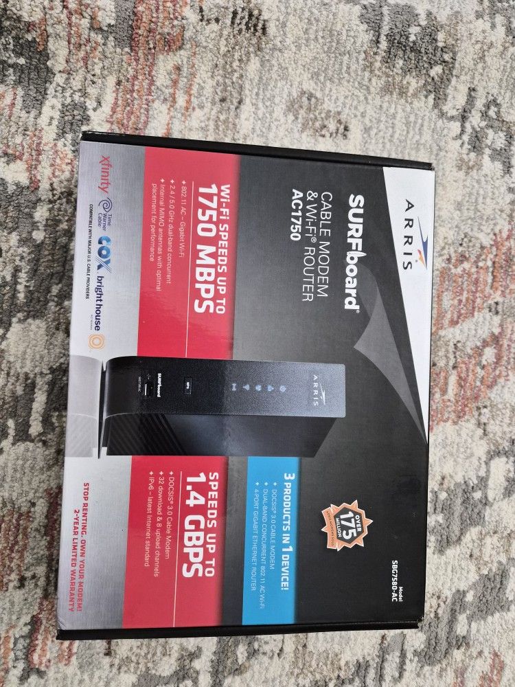 ARRIS SURFboard SBG7580-AC Cable Modem & Wi-Fi Router (AC1750)