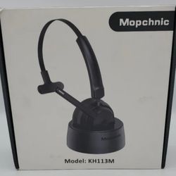 Mopchnic Wireless Headset with Upgraded Microphone AI Noise Canceling, On Ear Bluetooth Headset