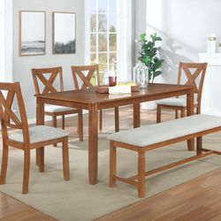 New! Oak Wood 6PC Dining Set *FREE SAME-DAY DELIVERY*