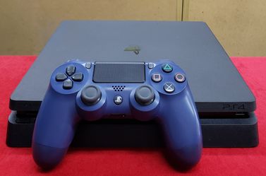 Sony PS4 Slim 1TB Video Game System with Controller & Plugs - Playstation 4 - Black - Working 