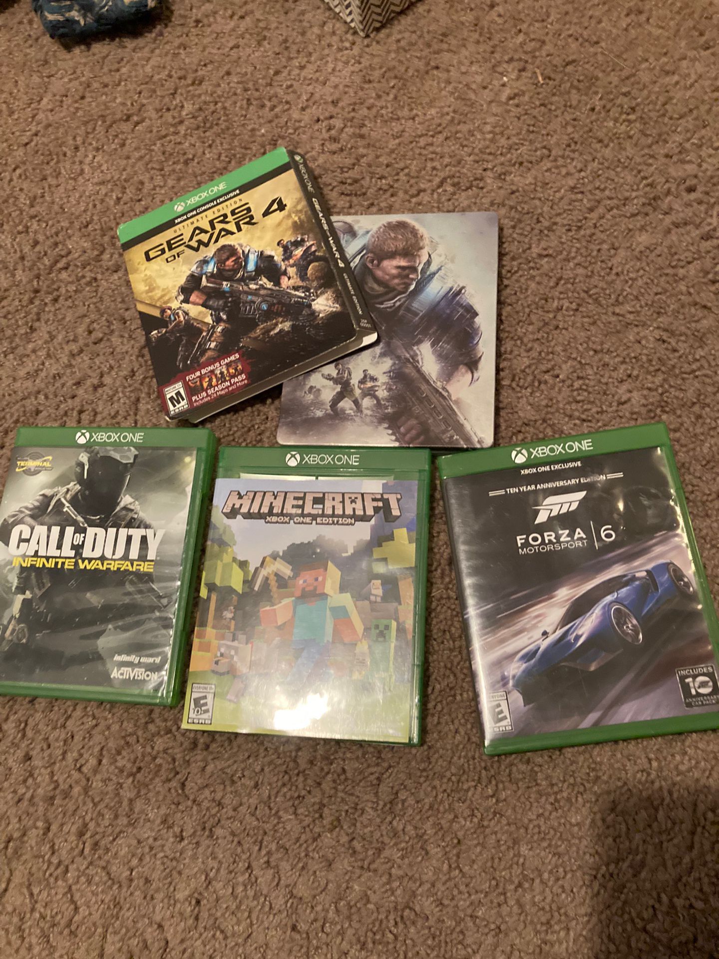 Minecraft,call Of Duty Infinite Warfare ,Gears Of War 4 ,Forza for Sale in  Lake Stevens, WA - OfferUp