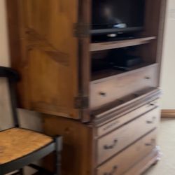 Beautiful Armoire Holds our TV