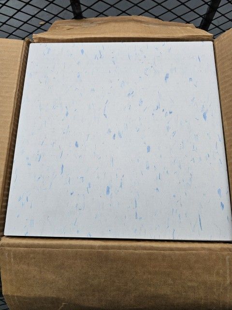 Brand new 5 boxes Armstrong 51933 Blue Cloud ninyl tile 45 square foot per box. Total 225 square foot