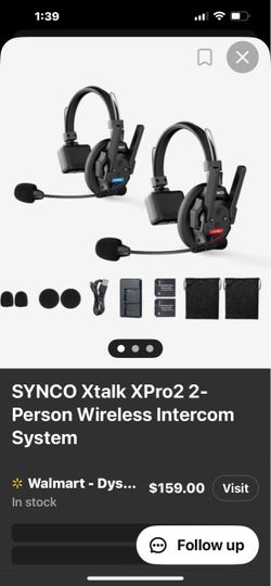 SYNCO Xtalk XPro2 2-Person Wireless Intercom System