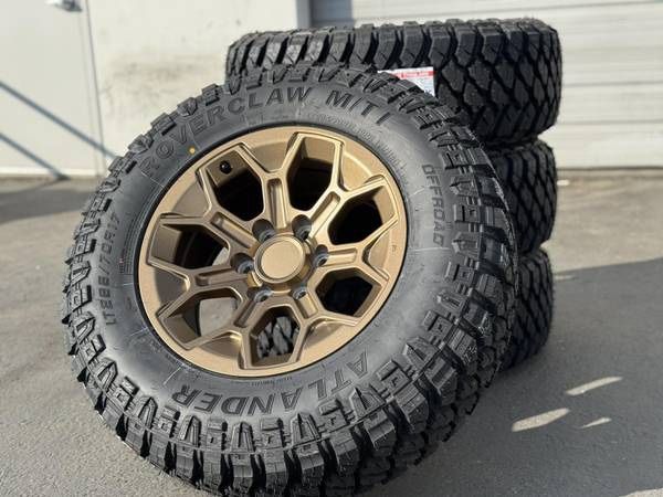 17" Wheels 265/70R17 Tires TRD PRO Toyota 4runner Tacoma Tundra Rims FJ Cruiser Sequoia Lexus GX460 GX470 GX Black Bronze 6x139.7