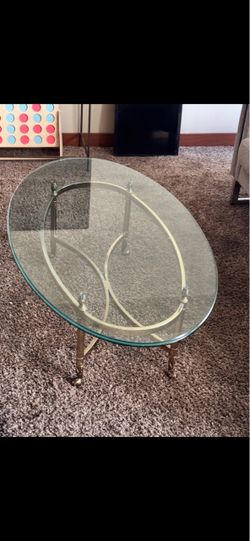 Glass coffee table