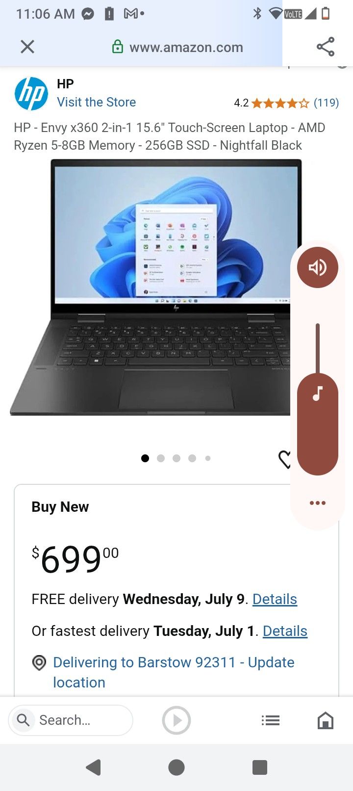 HP ENVY X360 15'LAPTOP **READ