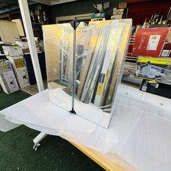 Good deal nice medicine cabinet all mirror interior and exterior Beautiful….. Seasons 7mirrors in one medicine cabinet 24" W 26'H ANODIZED ALUMINUM PR