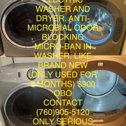 2022 GE Smart Electric Washer And Dryer 