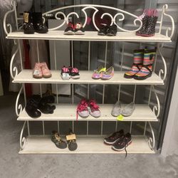 Display shelf, bookcase, shoe rack, also a great piece for on top of a dresser.