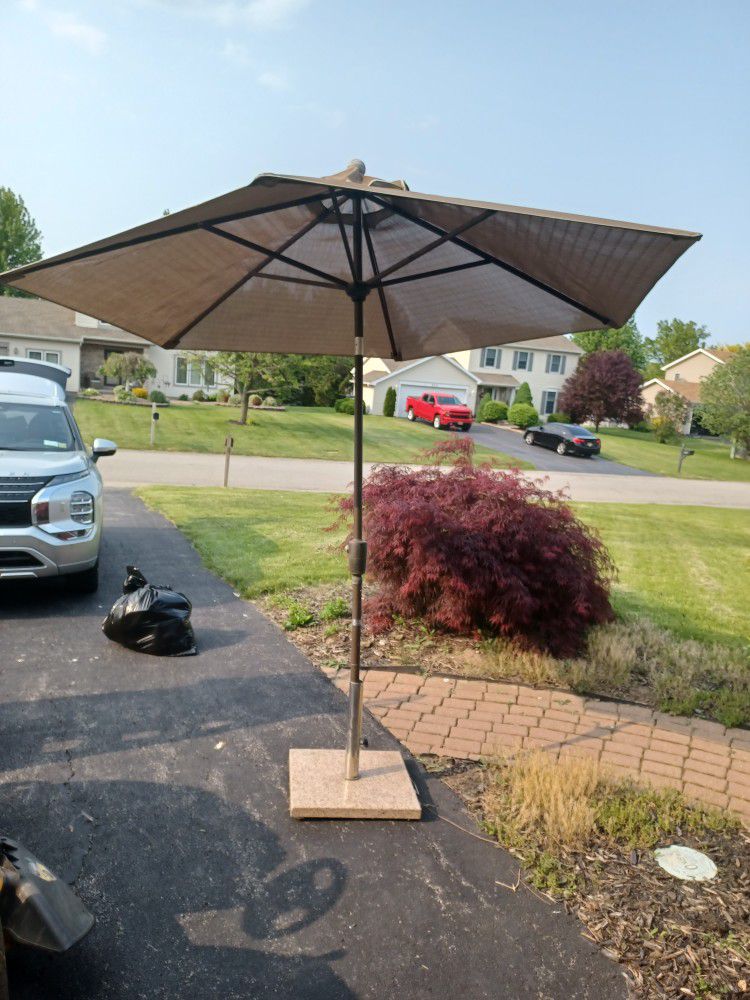 Large Umbrella With Heavy Duty Stand