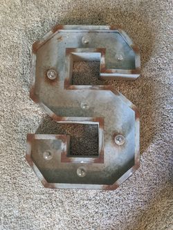 Galvanized letter "S"