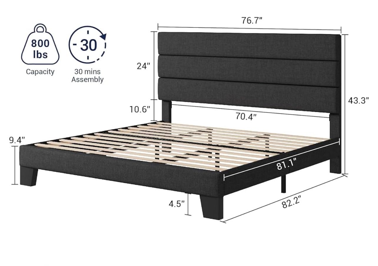 Queen Size Bed Frame 14”+Mattress 10”New In Box Delivery Available 