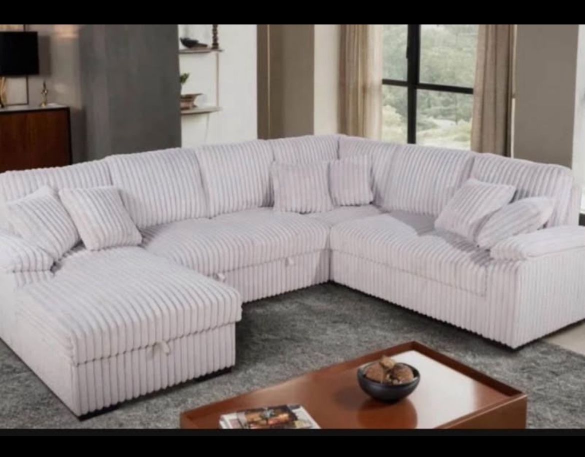 New! Super Comfy! Soft Touch LARGE Sofa Sectional Sleeper