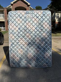 Queen Mattress, Box, And Bed Frame