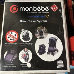 Monbebe Bizou Travel System (Stroller + Infant Car Seat), NEW