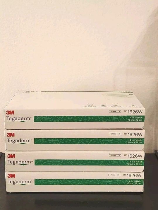 3M 1626W Tegaderm Transparent Film Dressing 4x4-3/4 Inch (4 Boxes Of 50 Each)