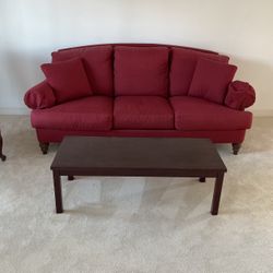 3 Seat Sofa With Turned Wooden Legs