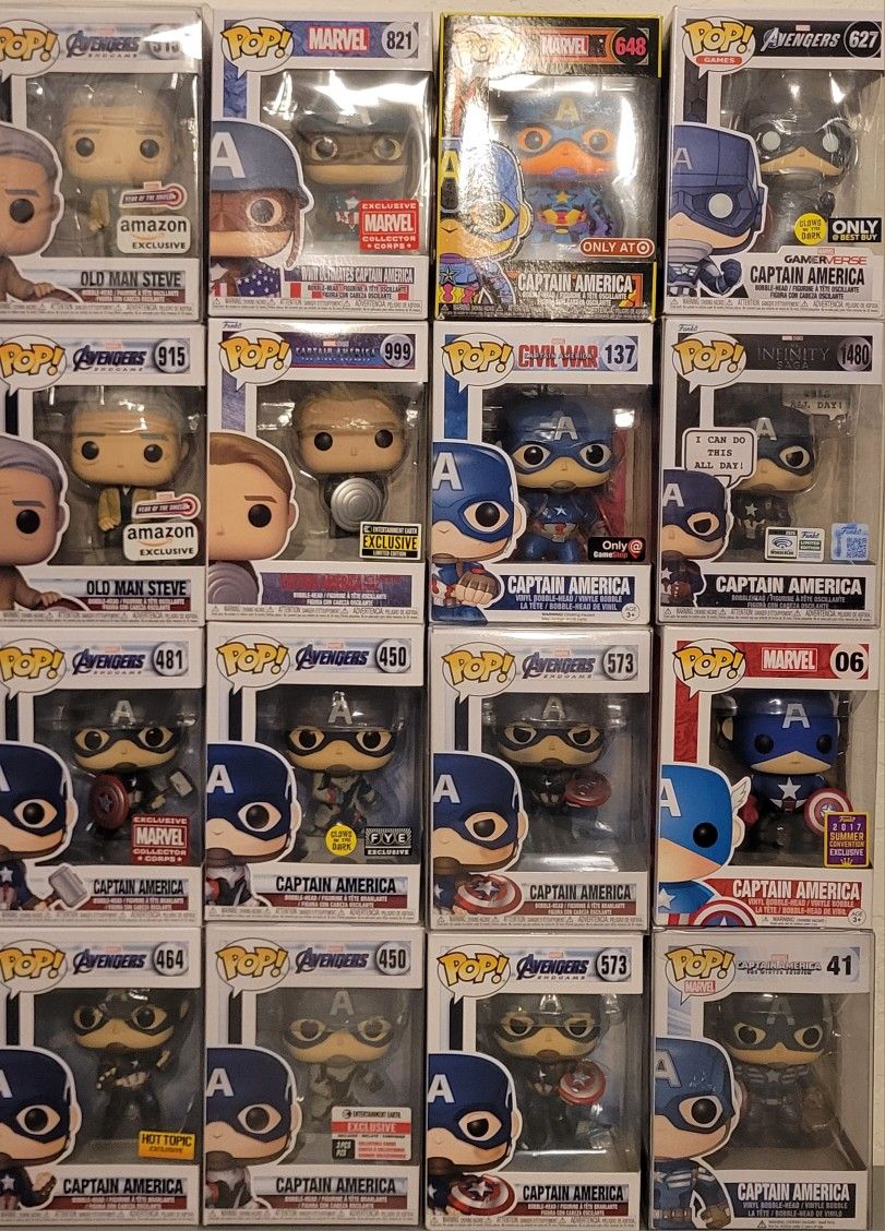 Captain America Funko Pops