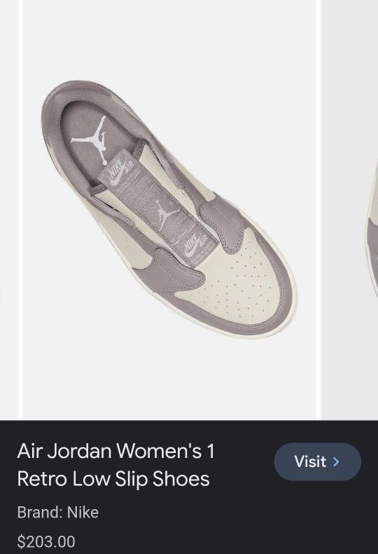 Nike Air Jordan 1 White/gray  Women.