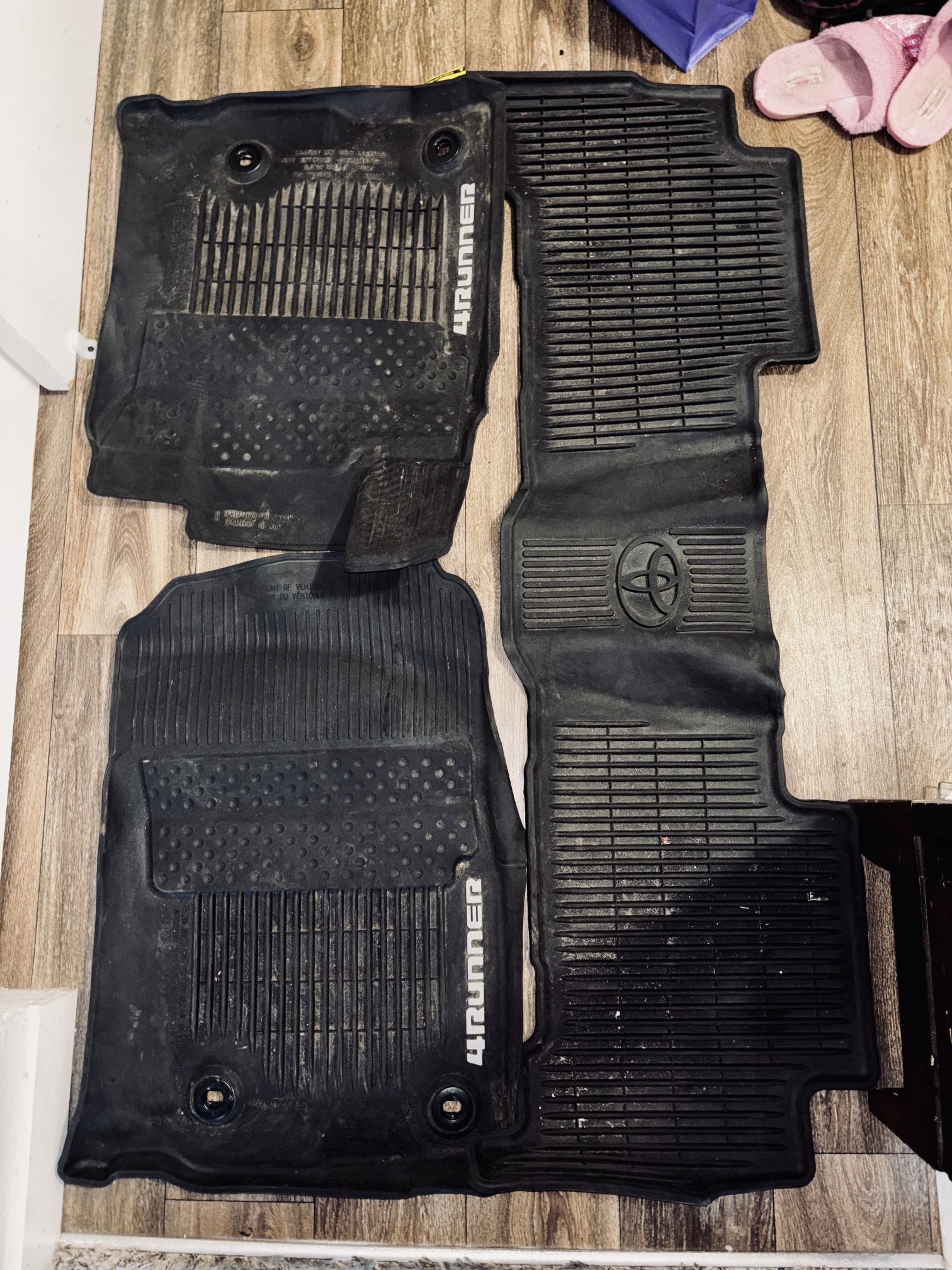 2013 - 2022 Toyota 4Runner OEM All Weather Mats Liners Set of 3