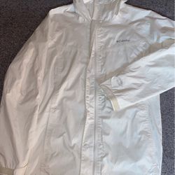 Columbia Sportswear Company White Jacket Hoodie Omni-Tech