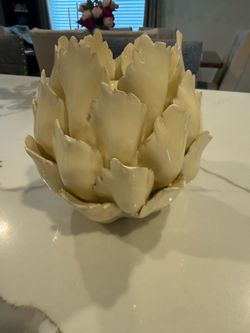 Ceramic Artichoke Candle Holder