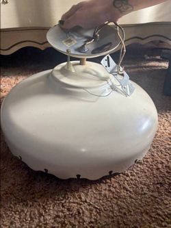 Vintage scalloped light fixture