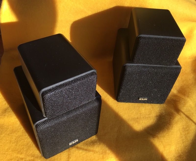 Pair of KLH Audio Speakers TW-09B 100 Watts w/Brackets