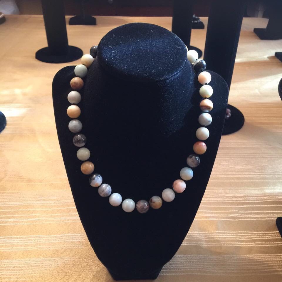 Agate Pearl Necklace and Bracelet