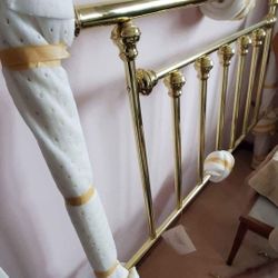 Queen Headboard + Brass