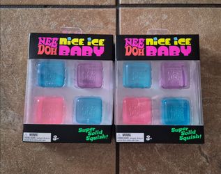 Needoh Nice Ice Baby  4 Pack Mini Cubes Squishy Stress Fidget Toy