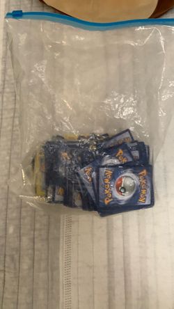 Bag full of Pokémon cards