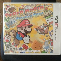 Paper Mario Sticker Star. 3DS Game