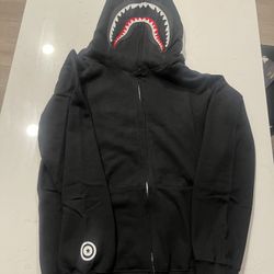 Black Bape Zip Up Hoodie