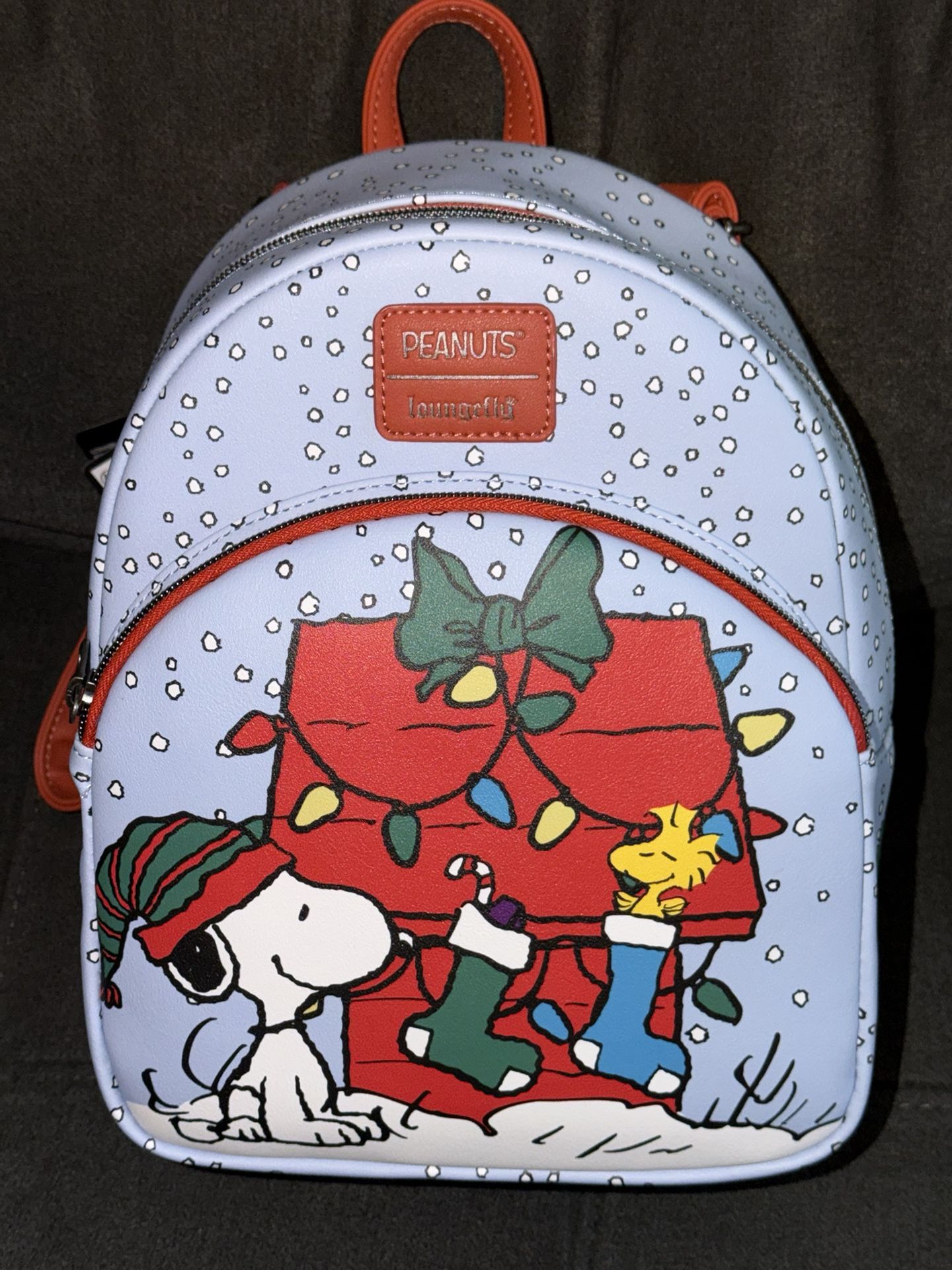 Loungefly x Peanuts Holiday Christmas Snoopy & Woodstock Mini Backpack ...