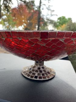 Mosaic glass bowl