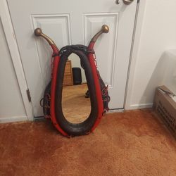 Horse collar and hames with mirror