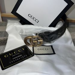 Gucci Double G Belt, Mens Size 32-34 With Box And Dust Bag And Card $120