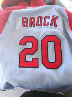 MLB BASEBALL THROWBACK NIKE JERSEY ST LOUIS CARDINALS LOU BROCK #20 SIZE L