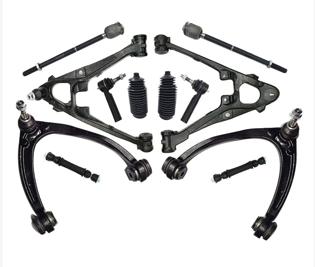 12Pcs Front Upper Lower Control Arm Kit 2007-2013 Escalade Chevy Silverado GMC